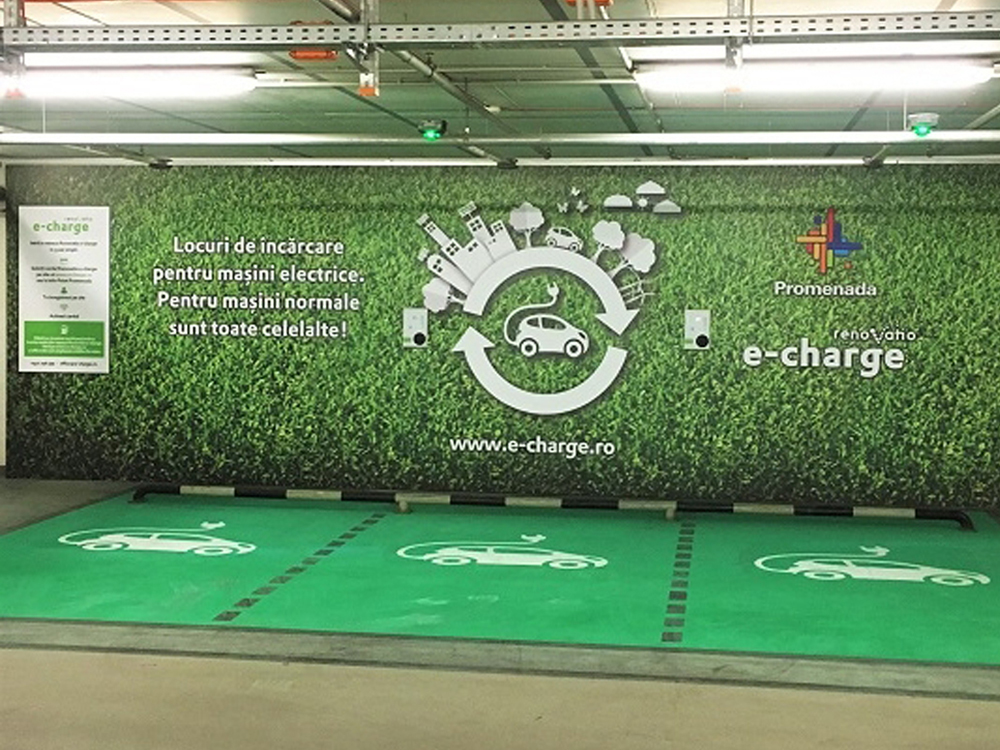 Renovatio e-charge deschide un nou punct de incarcare a masinilor electrice in parteneriat cu Promenada Mall
